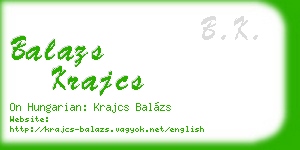 balazs krajcs business card