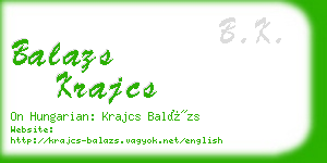 balazs krajcs business card